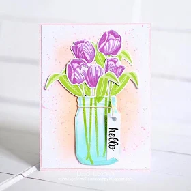 Sunny Studio Stamps: Timeless Tulips & Vintage Jar Card by Lexa Levana