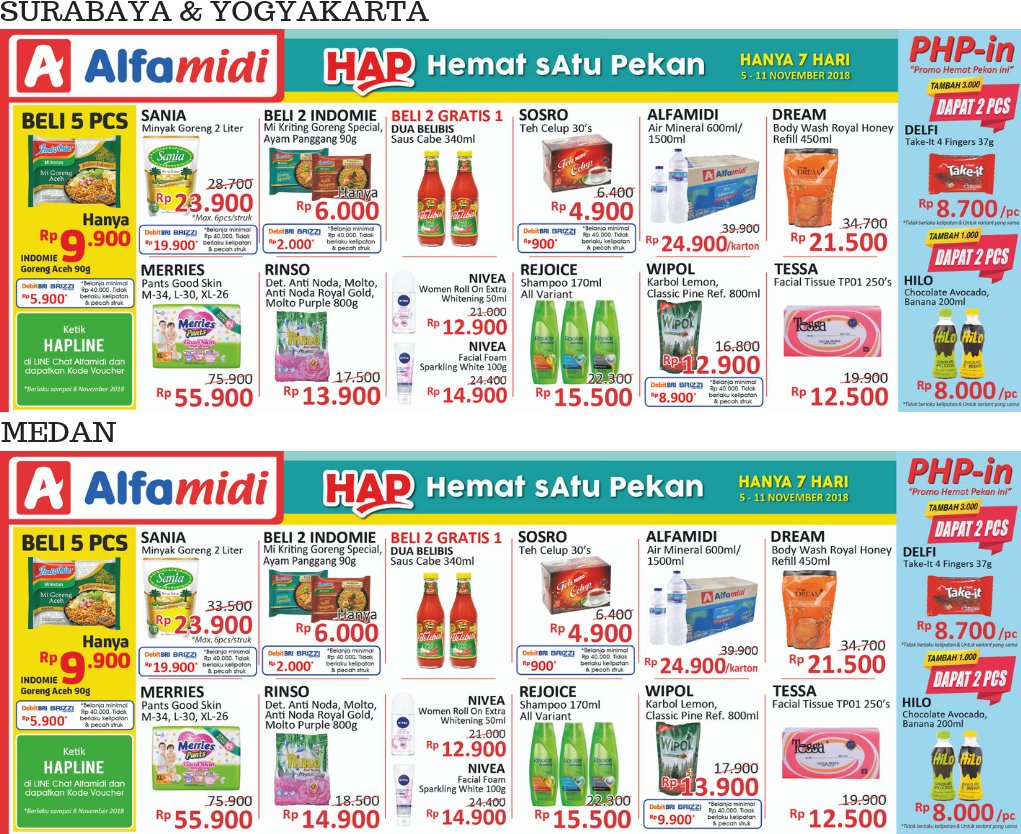 Alfamidi - Promo Hemat Satu Pekan Periode 05 - 11 November 2018