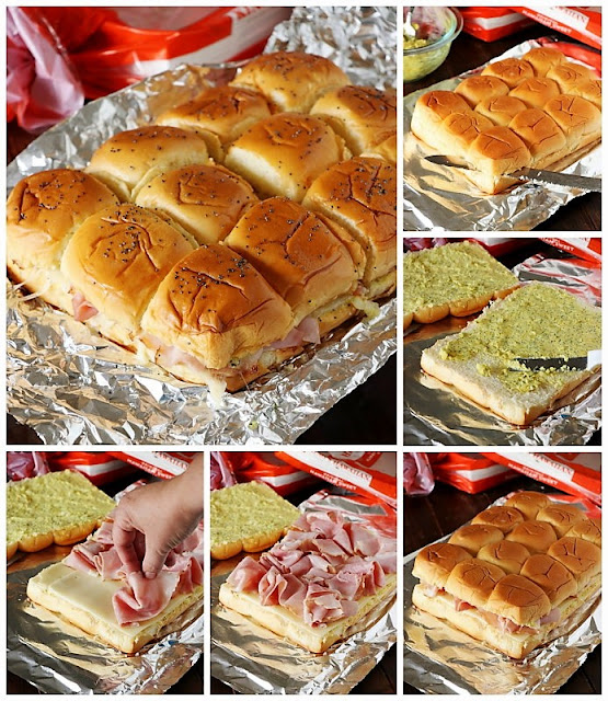 re perfect picayune sliders for whatsoever occasion  Ham & Cheese Party Sandwiches