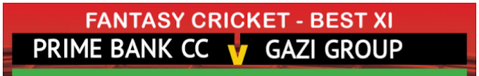 Prime Bank Cricket Club vs Gazi Group Cricketers: Fantasy Cricket Tips