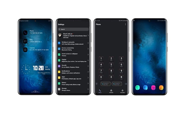 Dark Pearl Theme For EMUI 10 & EMUI 9.1..A Whole Dark UI Based Theme Download  Now..!!