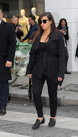 Kim Kardashian in a black outfit
