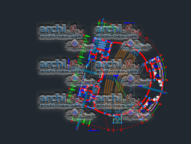 - Horizontal projections of the project Auditorium dwg 