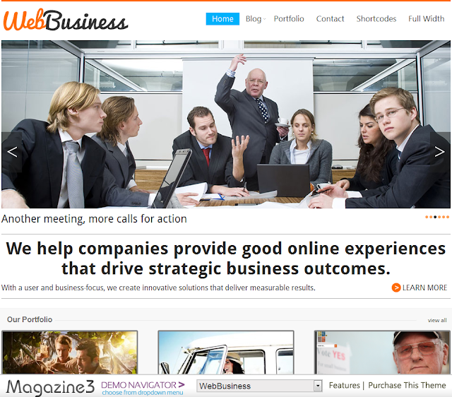 business portfolio wordpress theme