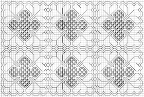 free blackwork small motif and fill pattern