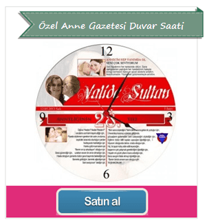 Kişiye Özel Anne Gazetesi Duvar Saati