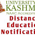 Latest Notifications Distance Education Kashmir University