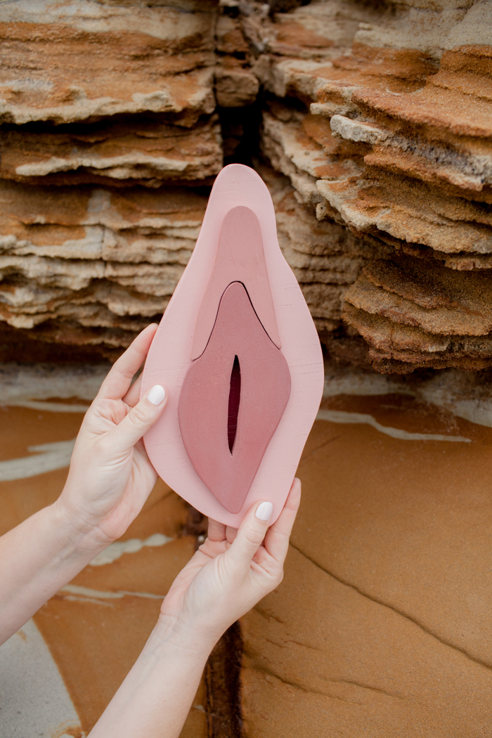 hand painted vulva
