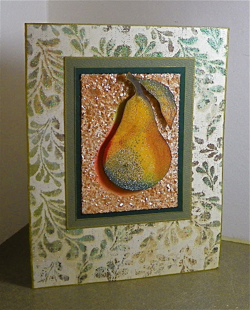 mica and glitter greeting card