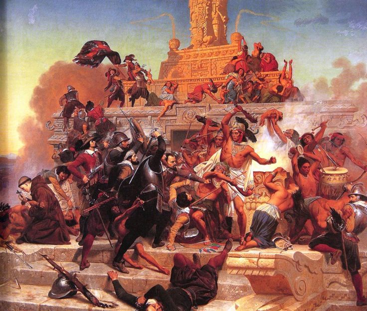 Hernán Cortés sacked the Aztec capital of Tenochtitlán