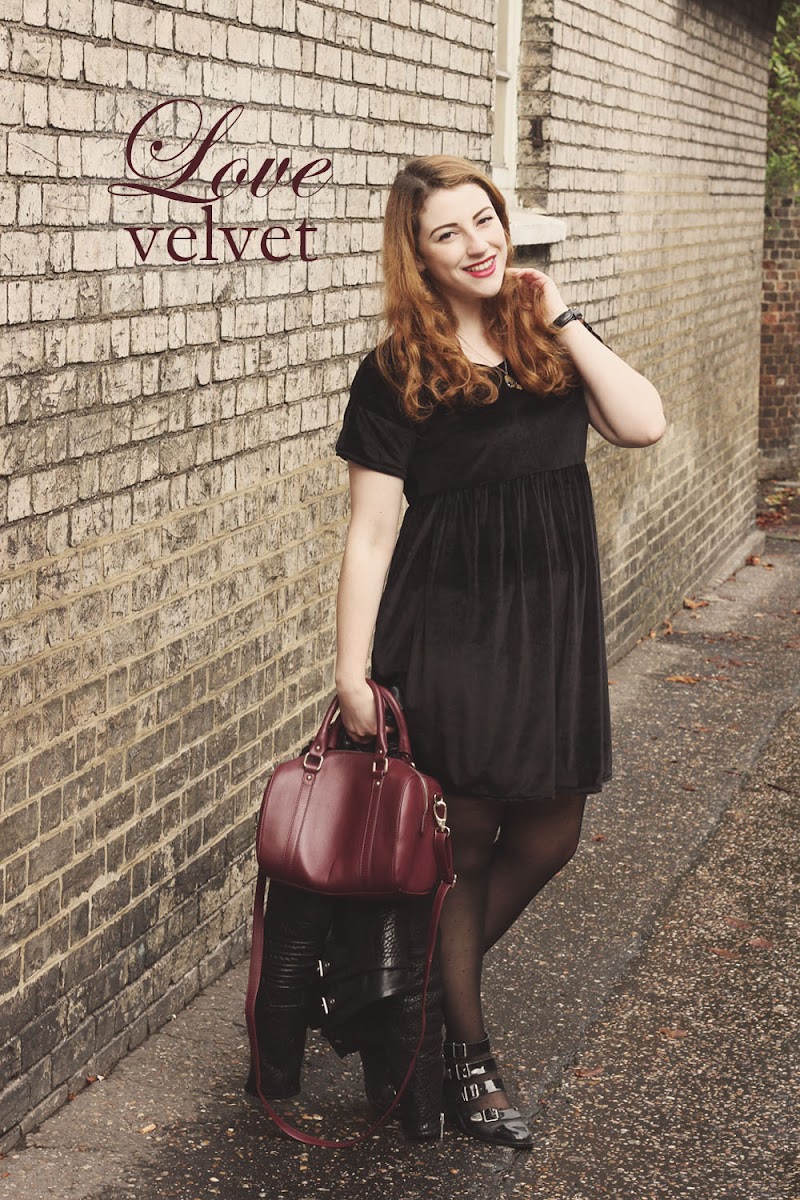 velvet smock dress