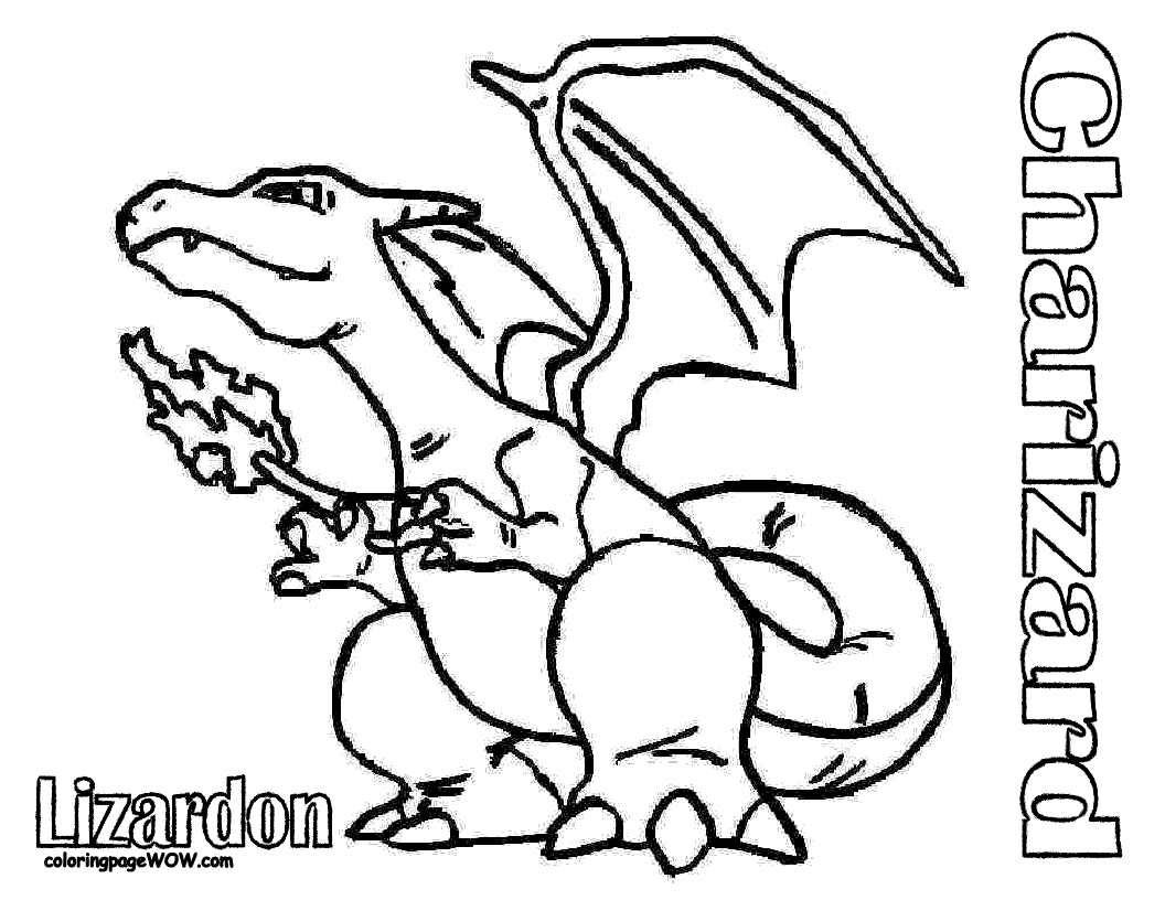 Free Printable Pokemon quot; Charizad quot; Coloring Pages