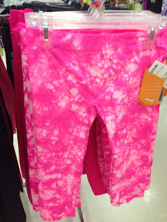 Style Athletics Bright Pattern Workout Pants Pink Tie Die