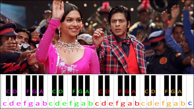 Om Shanti Om - Theme Song Piano / Keyboard Easy Letter Notes for Beginners