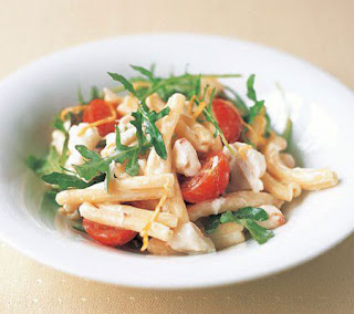 Pasta crab and rocket salad