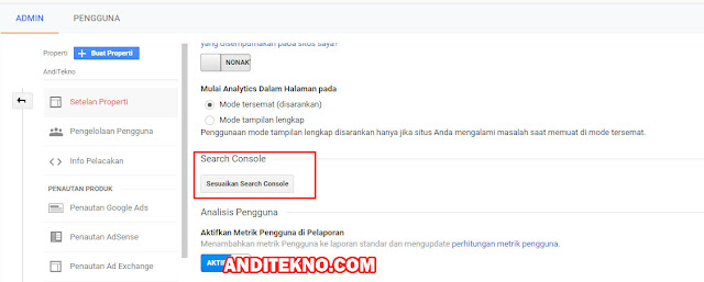 Cara Menghubungkan Search Console dengan Google Analytics