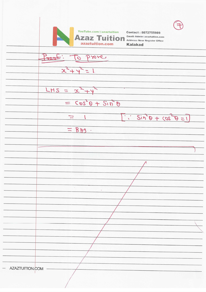 TN Samacheer 10 Maths Trigonometry Chapter 6 Hand Written Solution