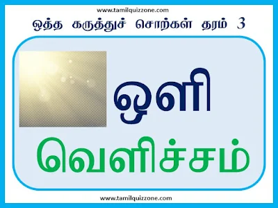 ஒத்த கருத்துச் சொற்கள் தரம் 3