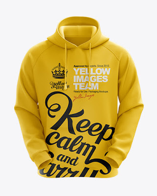 Men's Hoodie Front View HQ Mockup