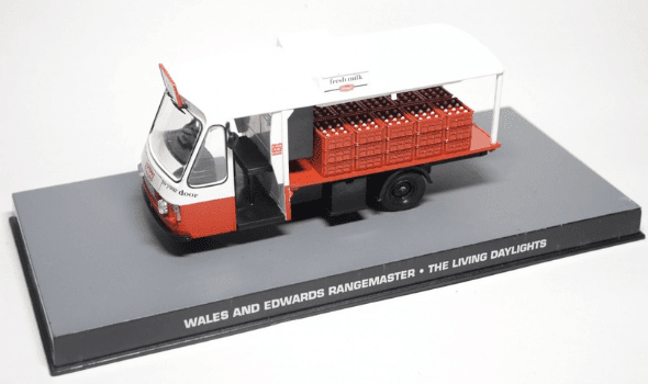 bond in motion 1:43 eaglemoss, wales & edwards rangemaster milk float 1:43 the living daylights