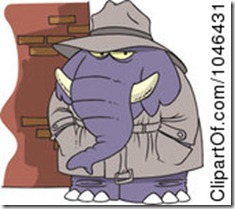 1046431-Royalty-Free-RF-Clip-Art-Illustration-Of-A-Cartoon-Detective-Elephant