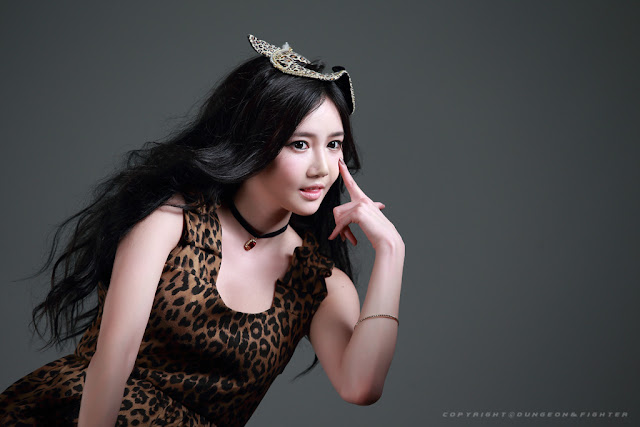 1 Han Ga Eun - Leopard Girl -Very cute asian girl - girlcute4u.blogspot.com