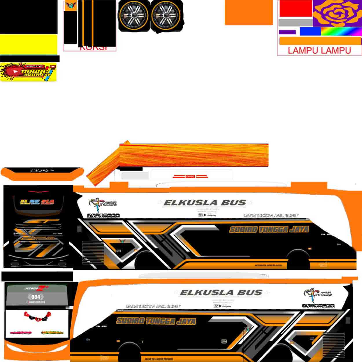 livery bussid png full stiker jernih