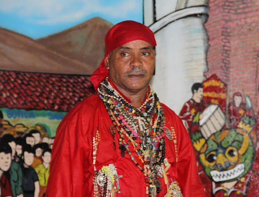 Diablo de Yare condecorado en el día de Corpus Christi en San Francisco de Yare, Municipio Bolivar, Miranda Venezuela