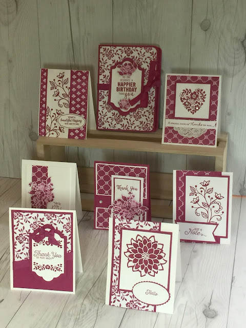 Hand made book box for cards using Stampin' Up! Fresh Florals