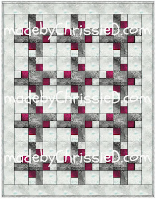 Trapped Square Quilt Pattern from www.madebyChrissieD.com