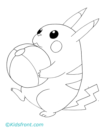  Kitty Coloring Sheets on Pokemon Coloring Pages   Pikachu