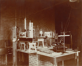 A photograph of a room of lab equipment.