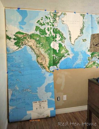 Target map mural wall