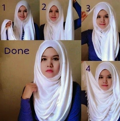 Cara Memakai Jilbab  Pashmina Wajah  Bulat 