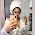 Mercy Aigbe flaunts her cleavage in mirror selfie