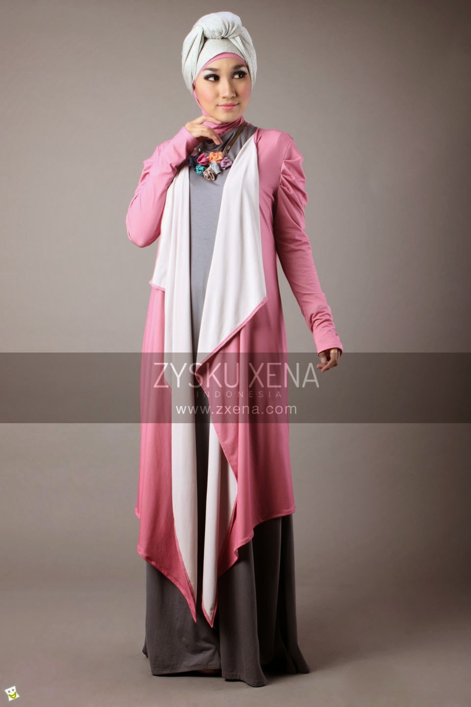 16 Contoh Model  Baju  Muslim Cardigan  Modern Kumpulan 