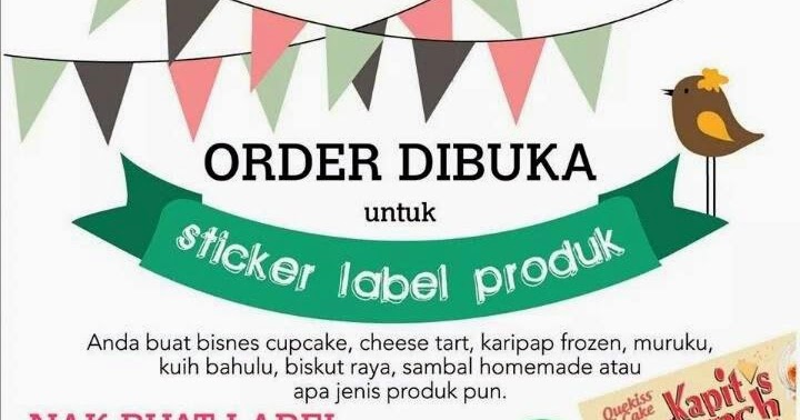 colourful somethings Tempahan Sticker Label Produk  KINI DIBUKA