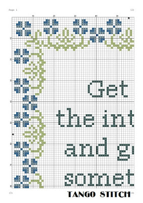 Get off the internet funny cross stitch pattern - Tango Stitch