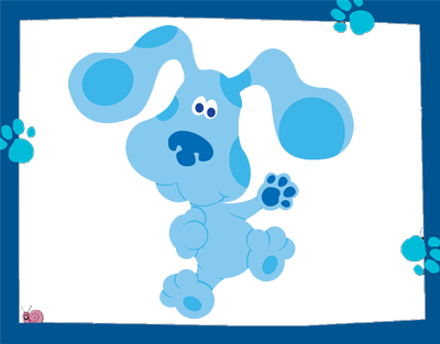 Blue Clues: Free Printable Frames, Invitations or Images. 