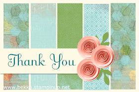 Digital Thank You Card by Stampin' Up! UK Independent Demonstrator Bekka - check out her blog every Monday for digital inspiration