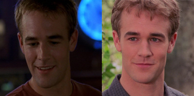 Dawson Leary in the first episode of season 6 on the left and the final episode on the right