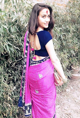 hot and beautiful model swastima khadka in saree pic