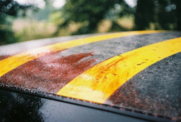 Close up of the road car texture This is after a test spraying from the