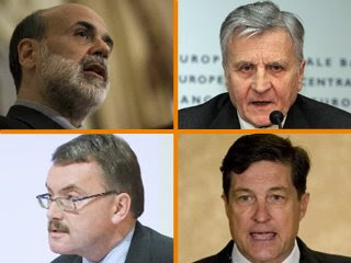 Bernanke, Trichet, Stark, Lacker