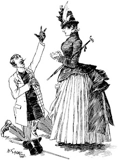 Wedding Proposal Caricature, 1885, Source: Utah State Law Library