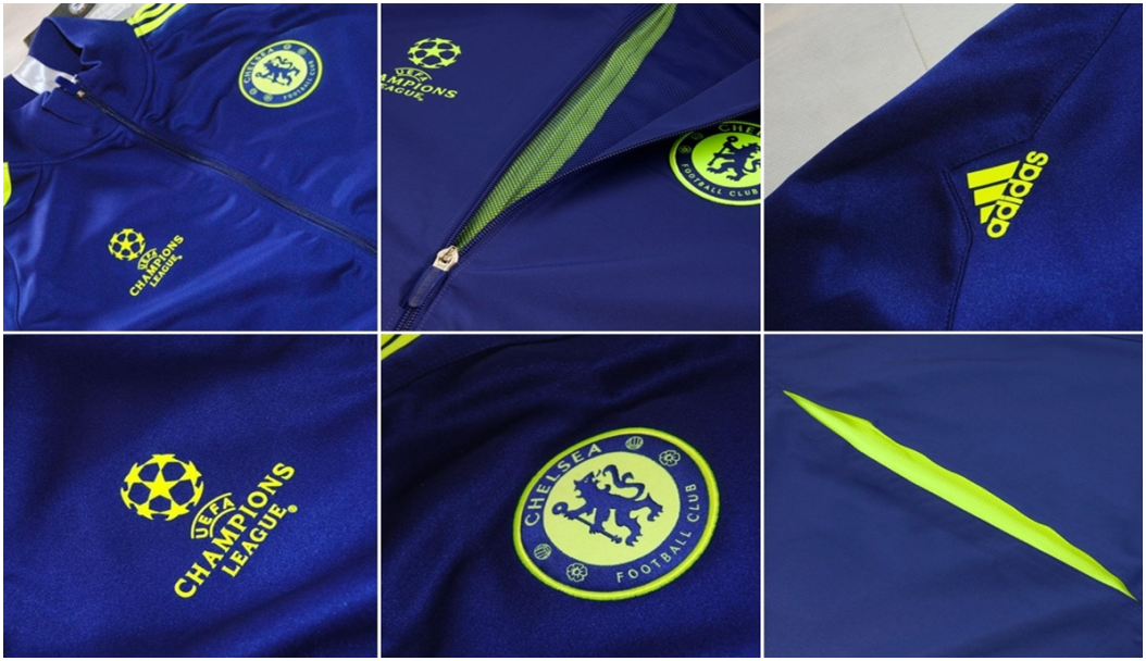 Detail Jaket Bola Grade Ori Adidas Chelsea UEFA Champions Lague New 2015