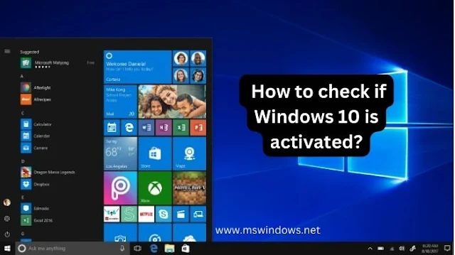 How to check if Windows 10 is activated?