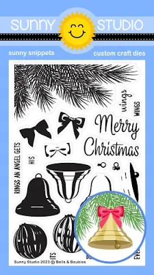 Sunny Studio Stamps: Introducing Bells & Baubles Holiday Christmas Ornaments 4x6 Clear Photopolymer Stamps