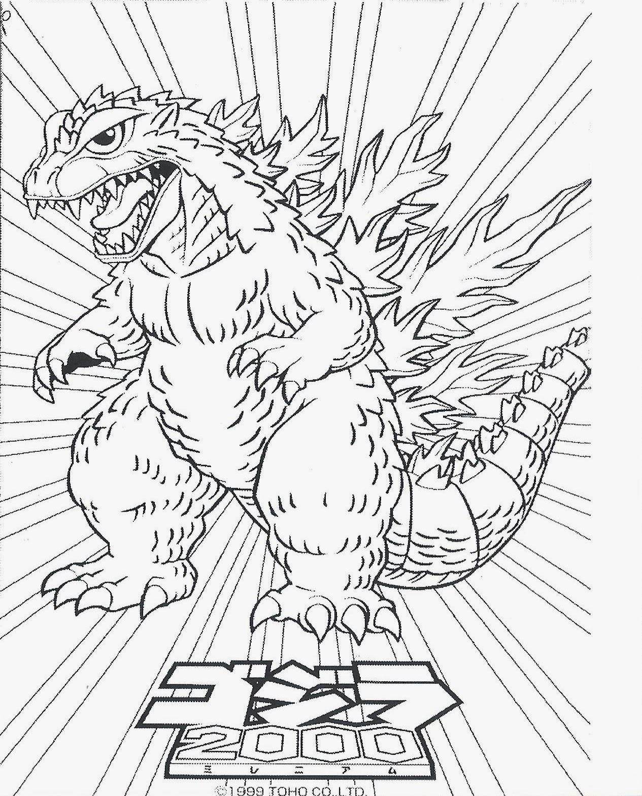 910 Coloring Pages Godzilla  HD