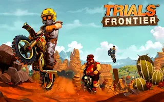 Screenshots of the Trials Frontier for Android tablet, phone.